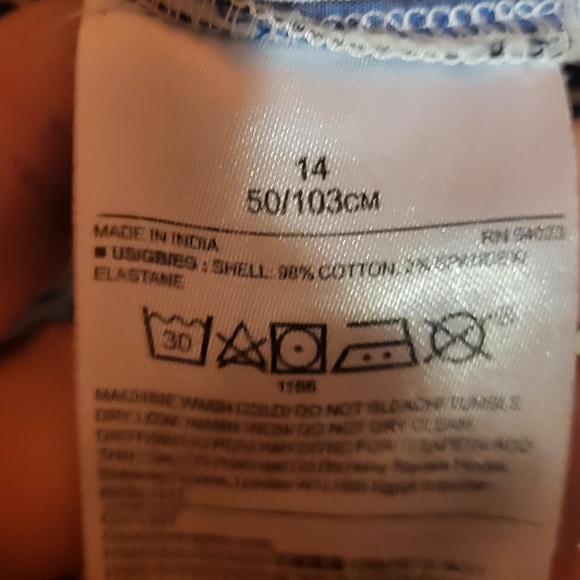 BANANA REPUBLIC Blue White Striped Button Up Shirt Dress Long Sleeve Size 14 - Picture 7 of 7